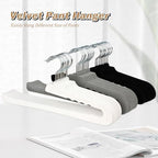Velvet Pant Hangers Open End,8 Pack Non Slip Black Felt Trouser Hangers