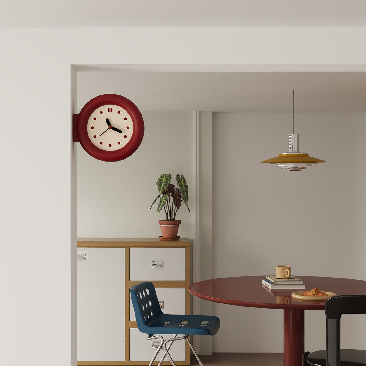 Double-Sided Round Clock