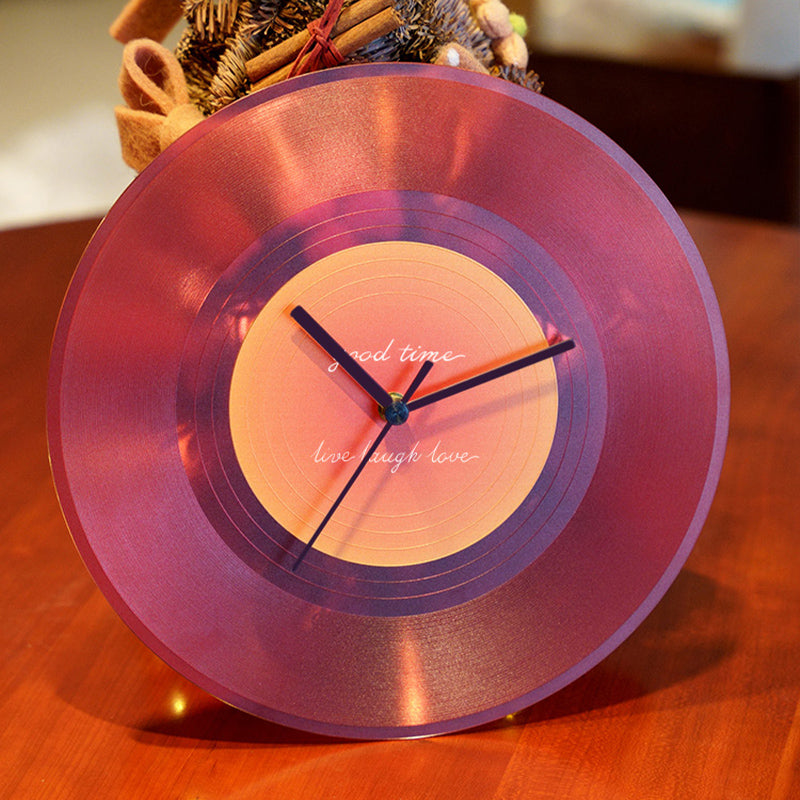 Vinyl Record Clock with Stand